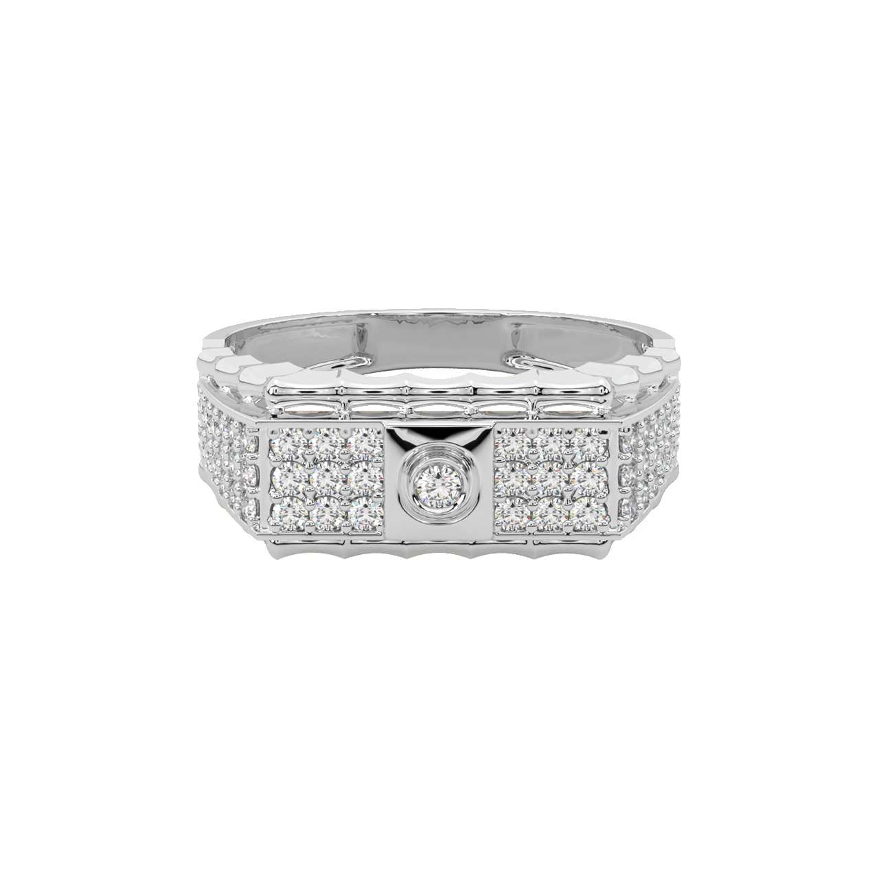 Sam Round Diamond Ring For Men